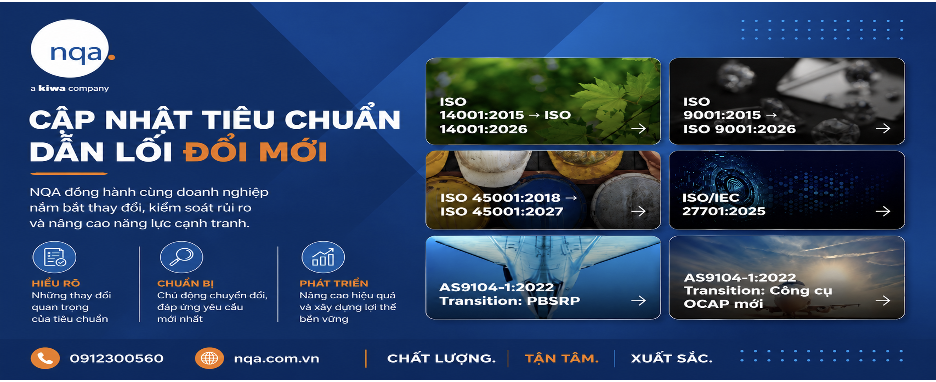 Cập nhật phiên bản tiêu chuẩn ISO