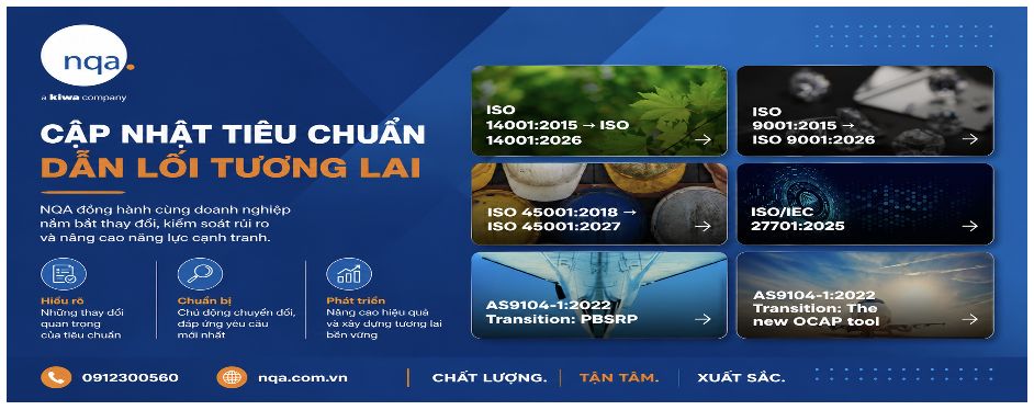 Cập nhật phiên bản tiêu chuẩn ISO
