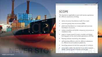 ISO 29400 Tàu và công nghệ Hàng hải - Năng lượng gió ngoài biển - Hoạt động Cảng và Hàng hải